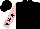 Silk - Black, pink sleeves, black stars Silk - Black, pink sleeves, black stars