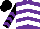 Silk - Purple, white chevrons, purple chevrons on sleeves, black cap