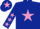 Silk - Dark Blue, Mauve star, stars on sleeves and star on cap