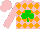 Silk - Pink and orange diamonds, green shamrock