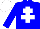Silk - blue, white cross of lorraine, white cap