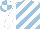 Silk - white, light blue diagonal stripes, white sleeves, quartered cap