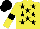 Silk - Yellow, black stars, armlets and cap