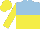 Silk - light blue and yellow halved horizontally, yellow sleeves and cap