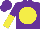 Silk - Purple, yellow disc, halved sleeves