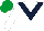 Silk - White, dark blue chevron, emerald green cap