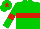 Silk - Green body, red hoop, green arms, red armlets, green cap, red star Silk - Green body, red hoop, green arms, red armlets, green cap, red star