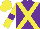 Silk - Purple, yellow cross belts, yellow sleeves, purple armlets, yellow cap