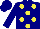 Silk - Navy, yellow dots