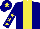 Silk - Navy, yellow stripe, yellow stars on sleeves, yellow star on cap