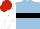 Silk - LIGHT BLUE, BLACK hoop, WHITE sleeves, RED cap