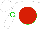 Silk - White, red disc, green circle, green circle on sleeves