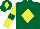 Silk - Dark green, yellow diamond, yellow sleeves, dark green armlets, dark green cap, yellow diamond