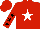Silk - Red, white star, black stars on sleeves