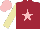 Silk - maroon, pink star, beige sleeves, pink cap
