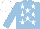 Silk - Light blue, white stars, light blue sleeves, white cap