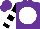Silk - Purple, white disc, black and white hooped sleeves
