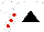 Silk - White, black triangle, red dots on white sleeves, white cap