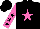 Silk - Black body, rose star, rose arms, black stars, black cap
