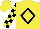 Silk - Yellow, black diamond frame, black blocks on sleeves
