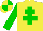 Silk - Yellow, Green cross of Lorraine and sleeves, Quartered cap