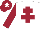 Silk - White, maroon cross of lorraine and sleeves, maroon cap, white star