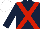 Silk - Dark blue, red cross sashes, white cap