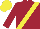 Silk - maroon, yellow sash, yellow cap