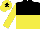 Silk - black and yellow halved horizontally, yellow sleeves, black star on cap