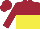 Silk - Maroon and yellow halved horizontally