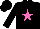 Silk - Black, rose star