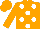 Silk - Orange and white, orange and white dots, orange cap
