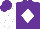 Silk - Purple, white diamond, white sleeves, purple cap