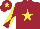 Silk - Maroon, yellow star, diablo on sleeves, star on cap