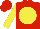 Silk - Red body, yellow disc, yellow arms, red cap