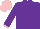 Silk - Purple, pink cuffs on sleeves, pink cap