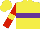 Silk - Yellow, purple hoop, red sleeves, yellow armbands, yellow cap
