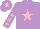Silk - Mauve, pink star, mauve sleeves, pink stars, mauve cap, pink star