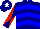 Silk - NAVY BLUE & BLUE CHEVRONS, navy blue sleeves, red diabolo, navy blue cap, white star