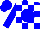 Silk - Blue, white blocks, blue ball, blue cap