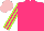 Silk - Hot pink, lime striped sleeves, pink cap