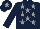 Silk - Dark blue, grey stars, dark blue sleeves, grey star on cap
