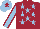 Silk - Garnet body, light blue stars, light blue arms, garnet seams, light blue cap, garnet star
