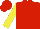 Silk - Red with yellow slvs, yellow braces, red cap