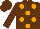 Silk - Brown, orange dots, brown sleeves