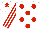 Silk - White body, red spots, white arms, red striped, white cap, red star