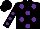 Silk - Black, purple dots, black sleeves purple dots