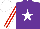 Silk - Purple, white star, red and white striped sleeves, white cap