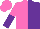 Silk - Rose and purple halved, rose and purple halved sleeves