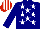 Silk - Navy blue, white stars, red & white striped cap